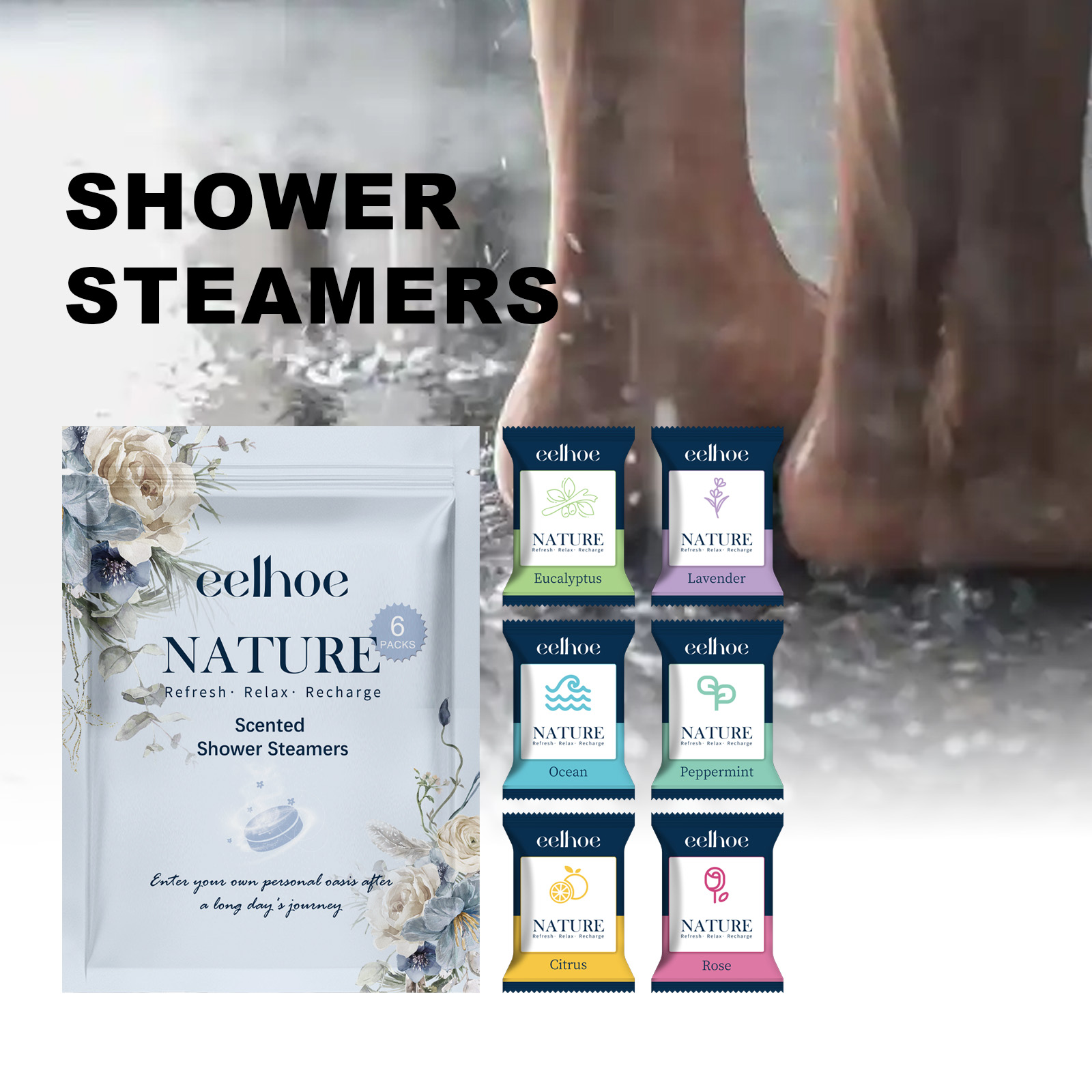 Shower Steamer Tablet - Tabletki do kąpieli EELHOE, odżywcze, czyszczące,