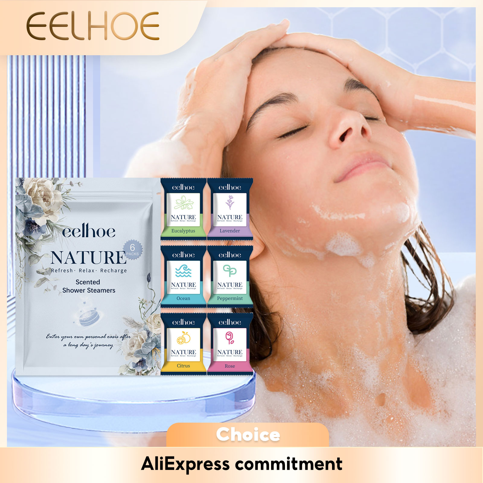 Shower Steamer Tablet - Tabletki do kąpieli aromaterapeutyczne wspomagające sen,