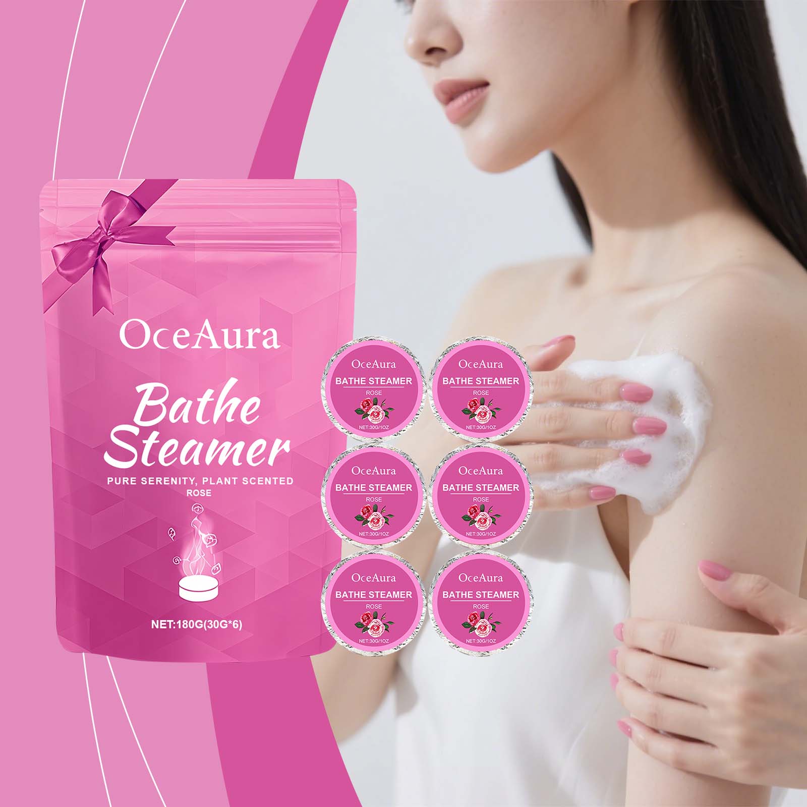 Shower Steamer Tablet - Tabletki do kąpieli aromaterapeutyczne, redukujące stres,