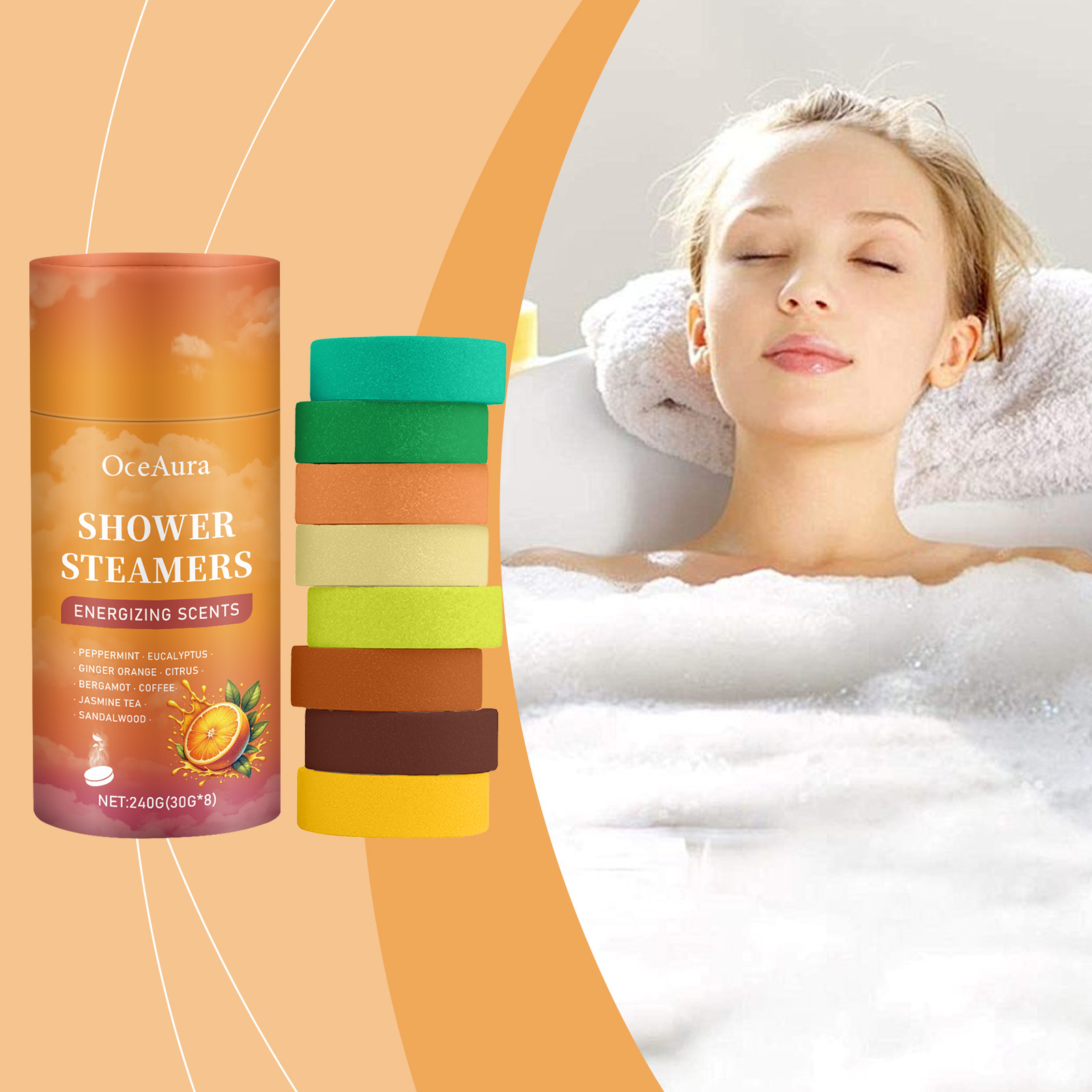 Shower Steamer Tablet - 8 szt. Tabletek do kąpieli i