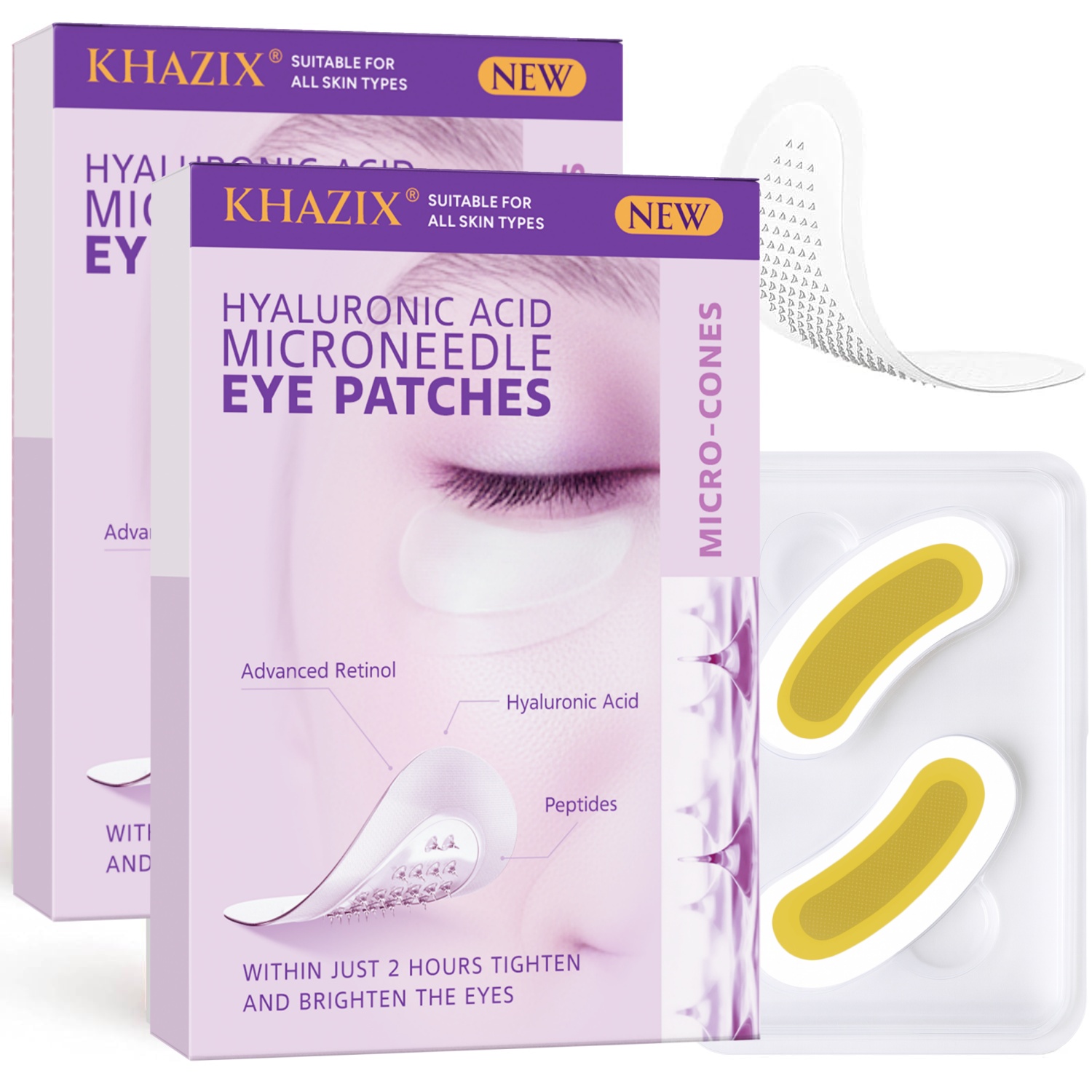 Microneedle Patch Eye - Plastry pod oczy z retinolem, mikroigłami,